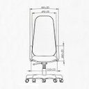 Ver imagem 2 de Cadeira Presidente Extra Giratória Martiflex Tescaro Opcional Tes0532Pt52Ptcopt Couríssimo Preto