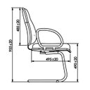 Ver imagem 3 de Cadeira Diretor Fixa Martiflex Tescaro Opcional Tes1352Pt52Ptcopt Couríssimo Preto
