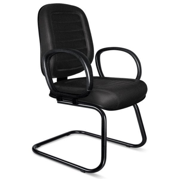 Cadeira Diretor Fixa Martiflex Tescaro Opcional Tes1352Pt52Ptcopt Couríssimo Preto