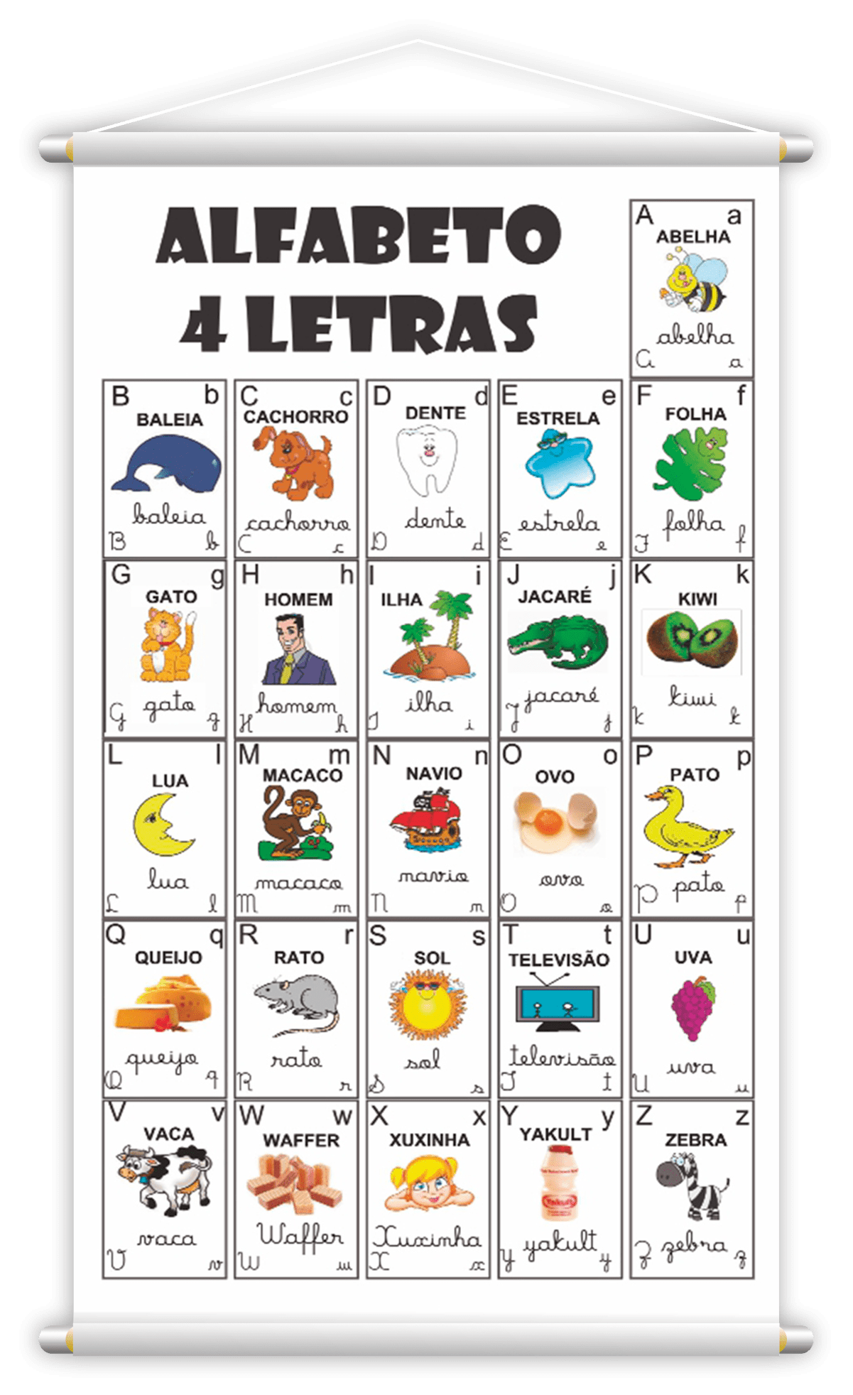 Mesa c/ Letras do Alfabeto + 4 Jogos Inteligencia Infantil - Art