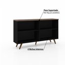 Ver imagem 4 de Buffet Retrô com 4 Portas - Preto/Rústico