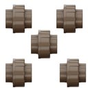 Ver imagem 1 de Kit 5 União Soldável Conexão para Unir Canos Tubos Pvc Marrom Água Fria de 3/4" Polegadas 25mm