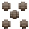 Kit 5 União Soldável Conexão para Unir Canos Tubos Pvc Marrom Água Fria de 3/4" Polegadas 25mm - 1