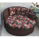 Ver imagem 2 de Chaise Orbit com Puff - Tecido Maui Preto