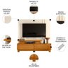 Estante Painel para Tv 75 Pol 183cm Luara Z10 Off Cinamomo Mpozenato - 3
