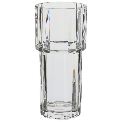 Vaso Decorativo Enfeite Planta Redondo Eco Crystal 24x10x10cm Transparente