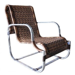 Conjunto de Poltronas Fibra Sintética Sena - 2 Poltronas + 1 Mesa Centro