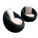 Ver imagem 2 de Conjunto de Poltronas em Corda Náutica Bola - 2 Poltronas - Tecido Duna Cru