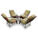 Ver imagem 2 de Conjunto de Poltronas Fibra Sintética Espreguiçadeira Promo - 4 Poltronas + Mesa Centro - Tecido Saq