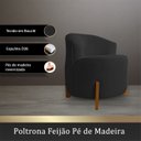 Ver imagem 2 de Poltrona Orgânica Pé de Madeira para Sala Confortável e Reforçada Bouclé