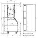 Ver imagem 2 de Armário para Pães Tulha 200cm MDF Portas de Correr Espelho e LED APPT2000 220V Wengue - Refrimate