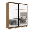 Ver imagem 1 de Guarda-Roupa Roupeiro de Casal Seoul com Pés 2 Portas com 2 Espelhos Amêndola