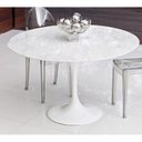 Ver imagem 1 de Mesa de Jantar Tulipa Redonda 130 Mármore Branco
