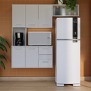 Ver imagem 1 de Armário de Cozinha Compacto com Nicho para Micro-ondas, 5 Portas e 2 Gavetas Branco