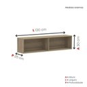 Ver imagem 2 de Nicho de Parede 300x1200mm Noce Naturalle