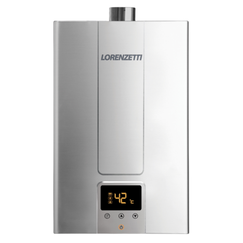 Aquecedor de Água a Gás Lorenzetti Lz1600de-i Inox Digital 15 Litros Bivolt para Gn
