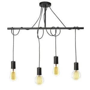 Lustre Pendente Taschibra Tears Linear E27 Bivolt Preto