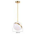 Ver imagem 4 de Lustre Pendente Skylight Glam 90/20 Dourado E27 Bivolt