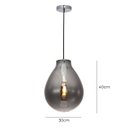 Ver imagem 3 de Lustre Pendente Skylight Tommy P Fumê E27 Bivolt