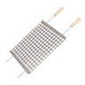 Grelha Moeda Mor Churrasco 40x50 Cm Inox Com Cabo De Madeira - 1