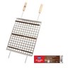 Grelha Moeda Mor Churrasco 40x50 Cm Inox Com Cabo De Madeira - 7