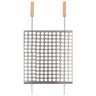 Grelha Moeda Mor Churrasco 40x50 Cm Inox Com Cabo De Madeira - 3