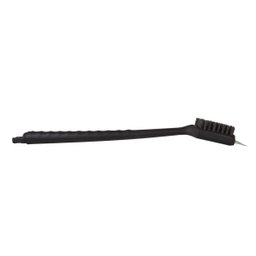 Escova Limpa Grelha Mor Com Raspador E Cabo Longo - 1