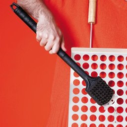 Escova Limpa Grelha Mor Com Raspador E Cabo Longo - 9