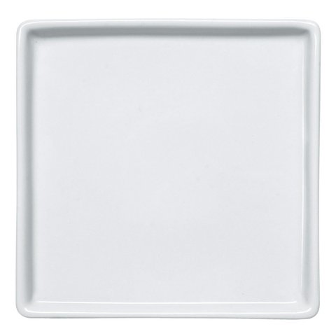 Prato Quadrado Raso em Porcelana 16x16cm Americana Germer Branco