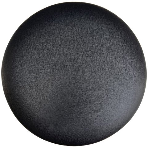 Assento Redondo Banqueta Cadeira Estofados Poltronas H02 Corino Preto 35 cm - Lyam Decor Assento 35