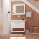Ver imagem 4 de Conjunto de Banheiro MDF/MDP Branco e Maple Brilho Organização:Branco