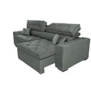 Ver imagem 7 de Sofá Retrátil e Reclinável 2.12M com Molas Cama Inbox Estilo Suede Velusoft Cinza