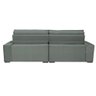 Sofá Retrátil e Reclinável 2.12M com Molas Cama Inbox Estilo Suede Velusoft Cinza - 6