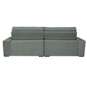 Ver imagem 6 de Sofá Retrátil e Reclinável 2.12M com Molas Cama Inbox Estilo Suede Velusoft Cinza