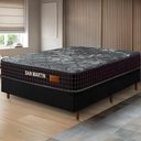 Ver imagem 1 de Cama Box Preta + Colchão Casal San Martin Molas Superlastic 138x188x64cm