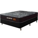 Ver imagem 2 de Cama Box Preta + Colchão Casal San Martin Molas Superlastic 138x188x64cm