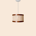 Ver imagem 5 de Lustre Pendente Rústico Madeira e Telinha Oriental Moderno:luminária Palha/fio Branco