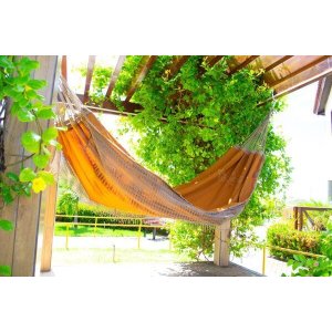 Rede de Dormir Casal Sol a Sol Brim Caramelo