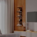 Ver imagem 5 de Torre de Prateleira Nogal Estante Multiuso Sala Quarto