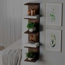Ver imagem 4 de Torre de Prateleira Nogal Estante Multiuso Sala Quarto