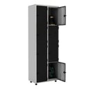 Ver imagem 1 de Armário Roupeiro Aço 8 Portas Ea702 Preto