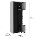 Ver imagem 5 de Armário Roupeiro Aço 8 Portas Ea702 Preto
