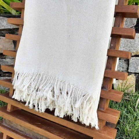 Manta Xale Algodão Decorativa 250x180 Off