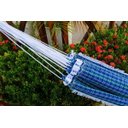 Ver imagem 2 de Rede de Dormir Xadrez Azul Descanso Algodão