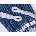 Ver imagem 3 de Rede de Dormir Xadrez Azul Descanso Algodão