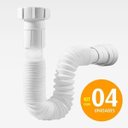 Ver imagem 1 de Kit Sifão Inteligente Branco Universal Sanfonado 4un