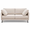 Ver imagem 5 de Sofá Sala de Estar Atena Fixo Pés de Ferro 174cm 2 Lugares Bouclê Off White M1 - Monari Design