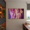 Quadro Decorativo Tela Canvas Conceito Nu Artistico com Moldura e Vidro Dourada - 150x80 Cm - 3