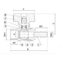 Ver imagem 2 de Registro Gás Tipo Esfera Reta Macho X Espigão 1/2 X 3/8