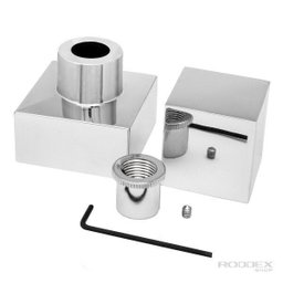 Acabamento Quadrado Metal Cromado Médio Registro de 1/2 3/4 e 1 - 3